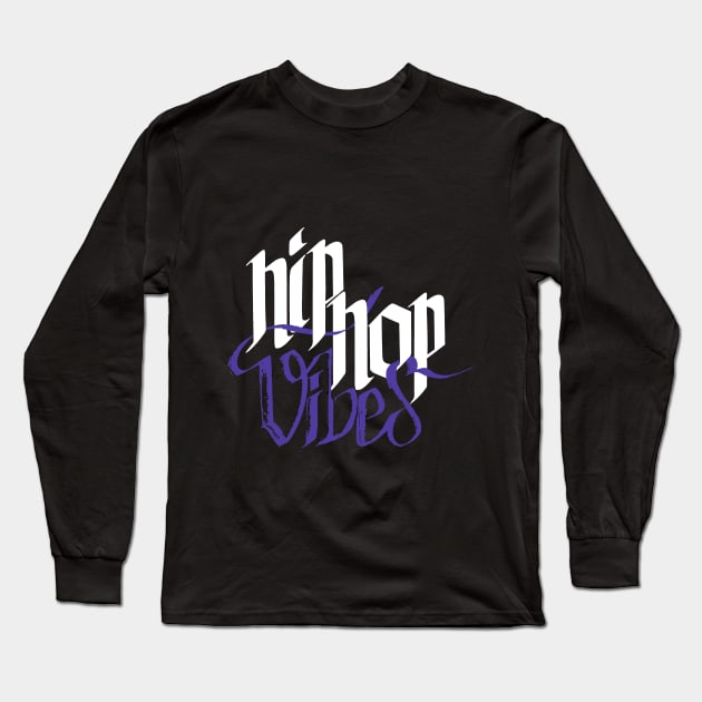 Hip Hop Vibes Kurzarm Weiß HipHop Streetwear Long Sleeve T-Shirt by Upswipe.de